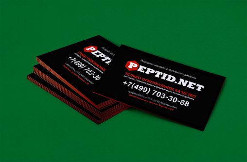 Дизайн визиток для PEPTID NET